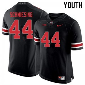 NCAA Ohio State Buckeyes Youth #44 Ben Schmiesing Blackout Nike Football College Jersey XLY7545HP